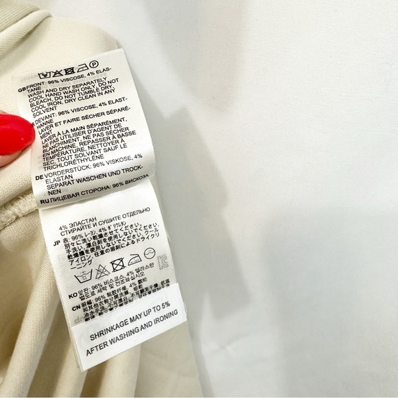 NWT TOTEME Flowing Jersey Shirtdress Long Sleeve Button Down Dress in Ecru - Picture 13 of 13